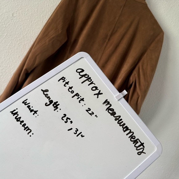 Brown Faux Suede Women's Jacket Boho JM Collection Size 1X Effortless Chic - Picture 9 of 9